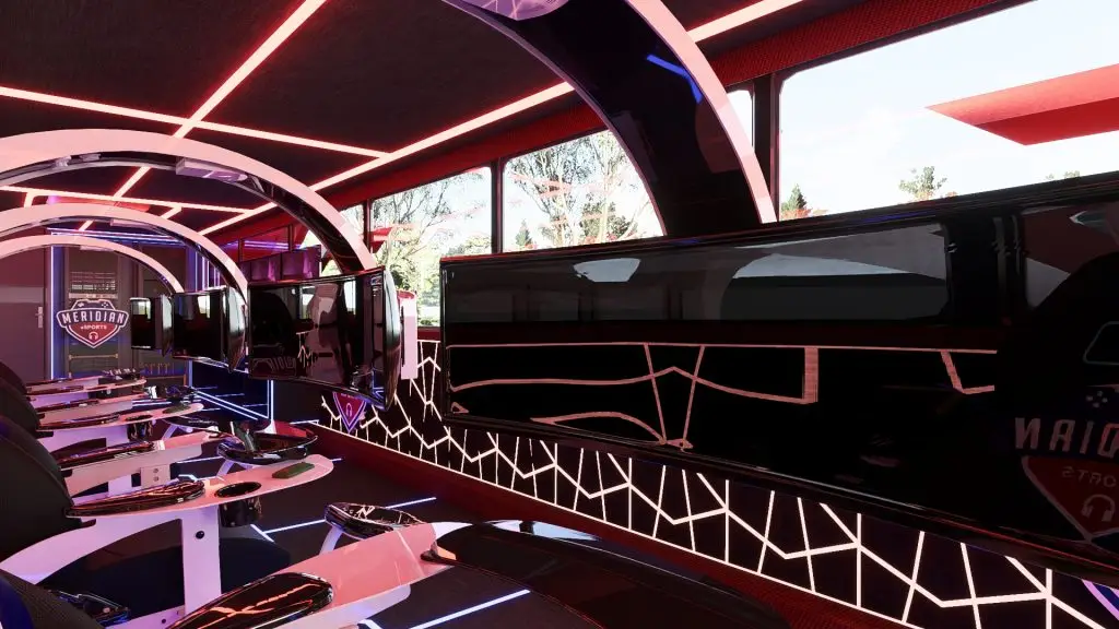Gamers enjoy the mobile Meridian eSports gaming bus. We design and build to meet your gaming needs. MeridianEsports.com